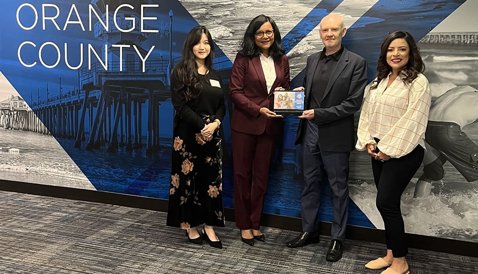 employees show charity campaign award