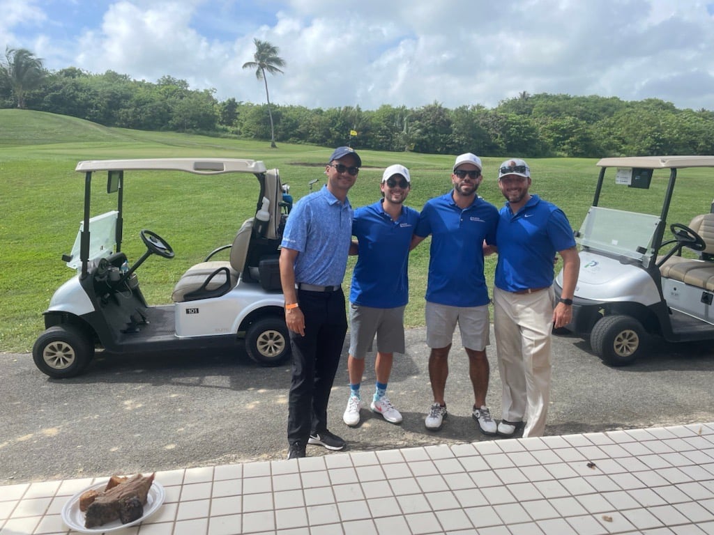 Golf team on the course