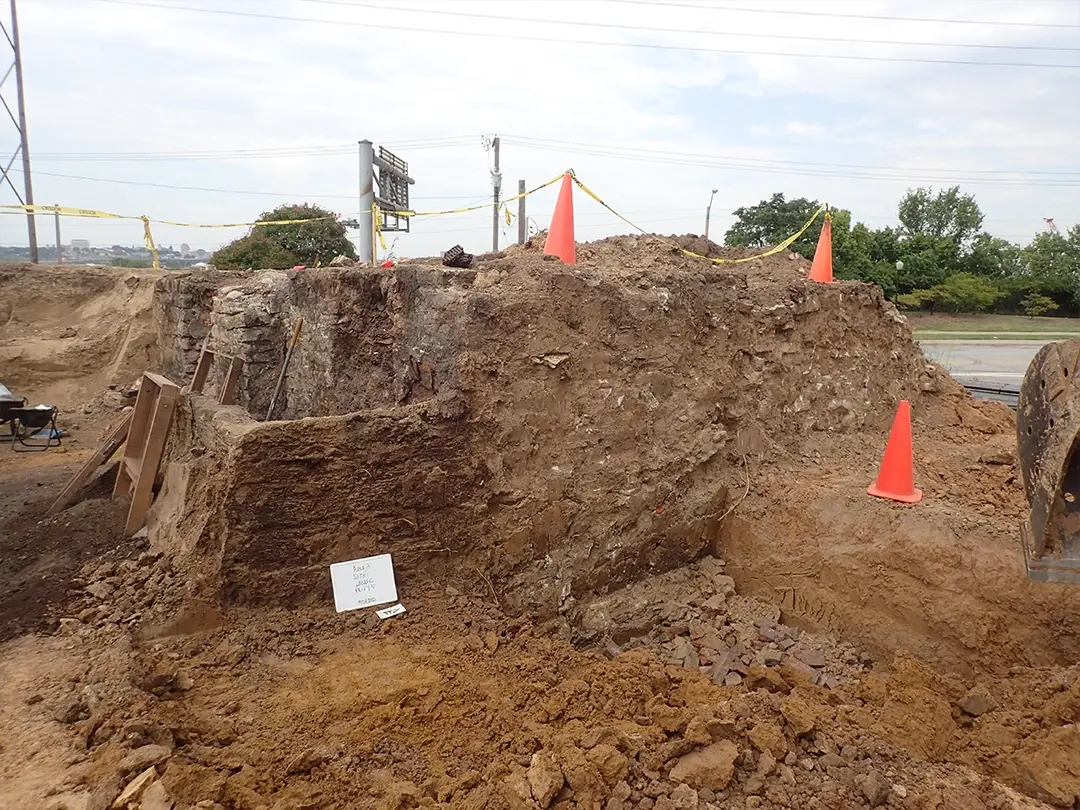site cultural resources excavation in progress