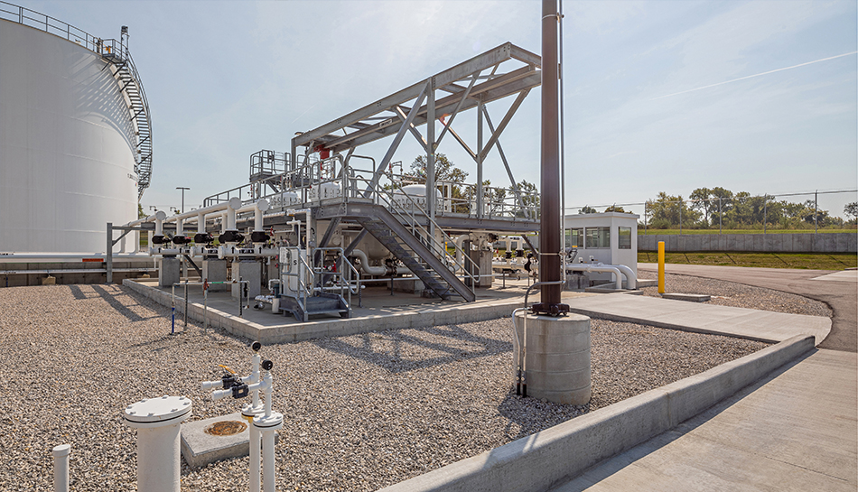 fuel storage facility working platform