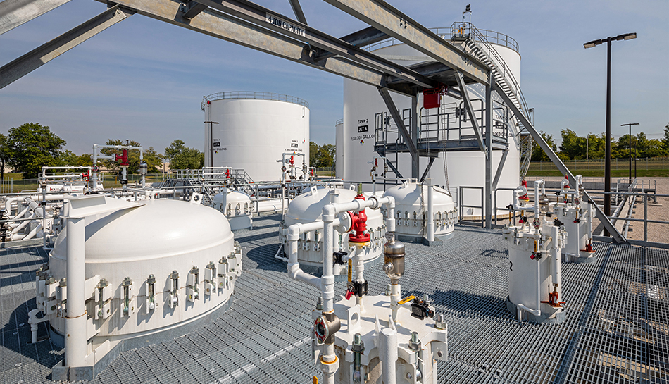 fuel storage tanks and pump equipment