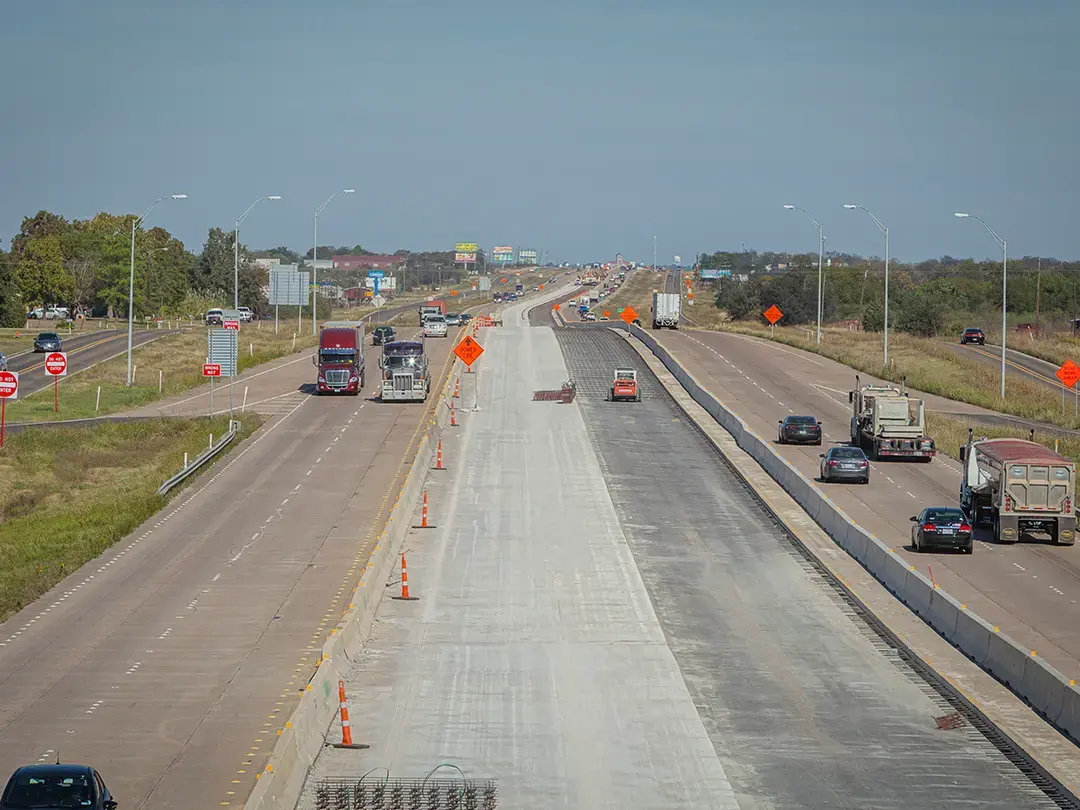 construction to widen interstate highway