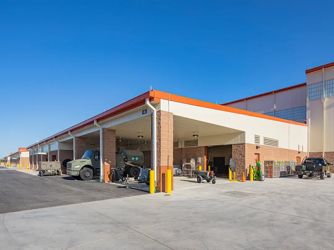 exterior view of maintenance area