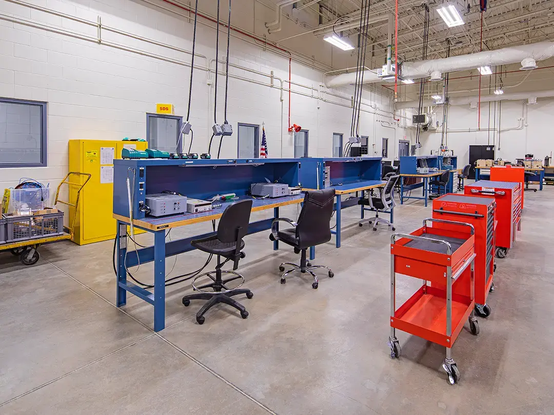 interior maintenance and testing shop