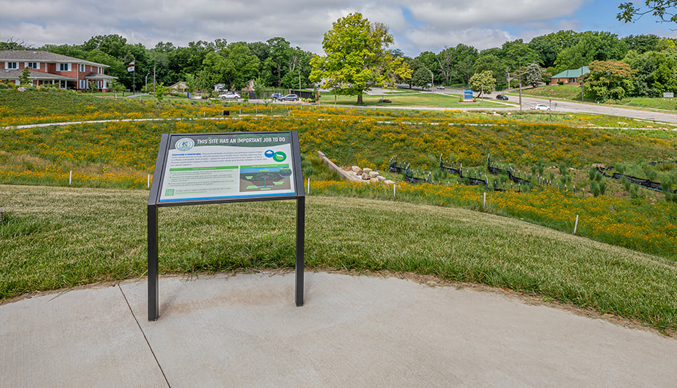 educational station describing Smart Sewer program features