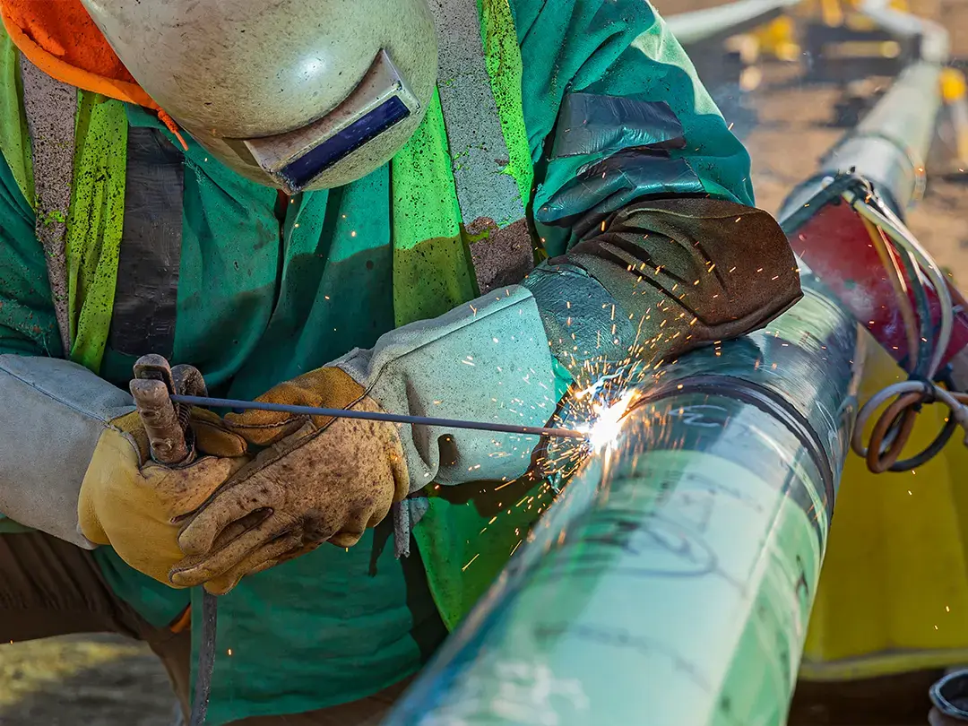 welding of pipe on site