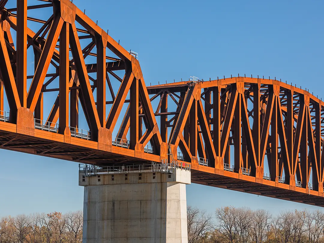 Merchants Bridge spans 