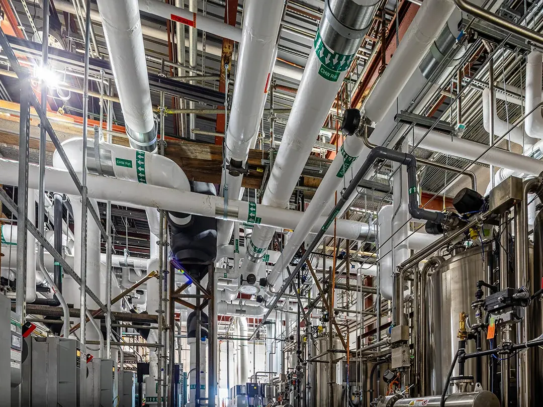 complex facility piping and tanks
