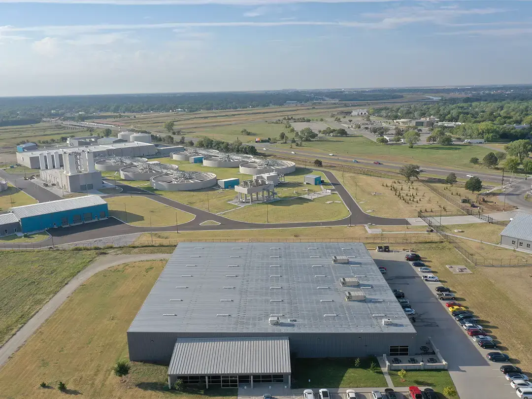 aerial view of site