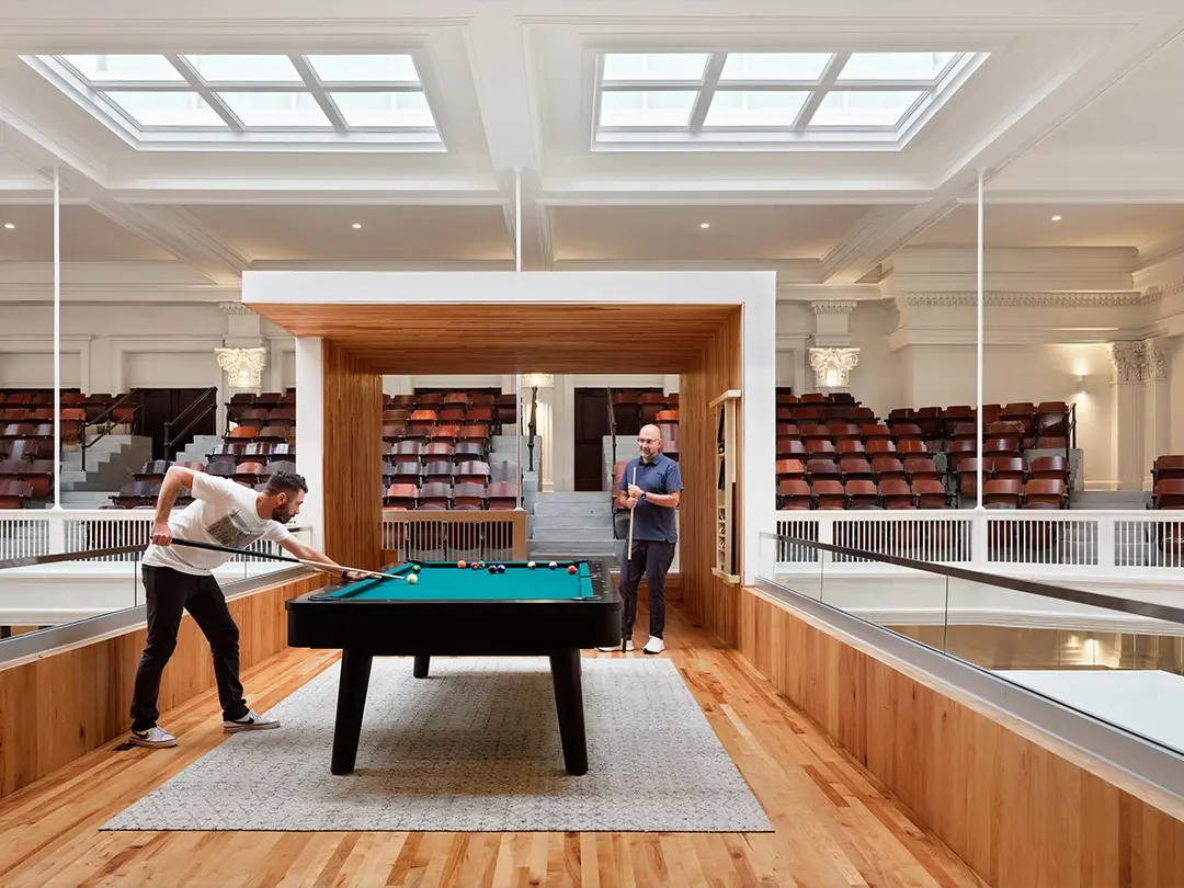 pool table as an apartment building amenity