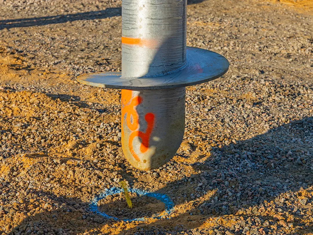 drilling equipment on construction site