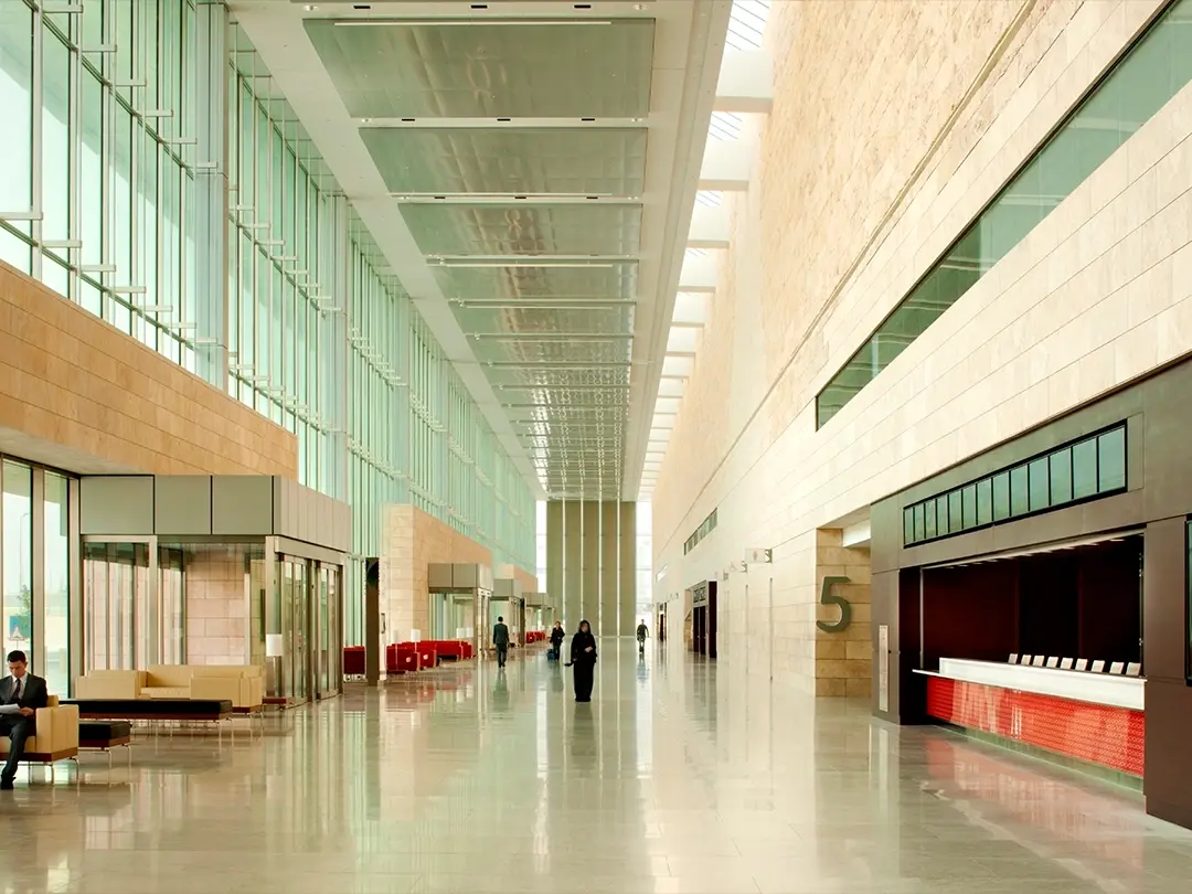 large entry hall of convention center
