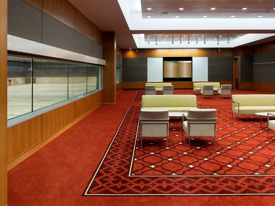 private seating area with views of convention hall