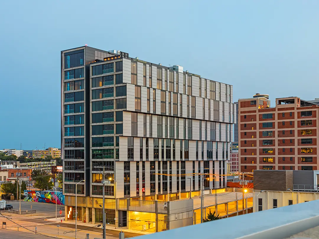 exterior view of building looking southeast