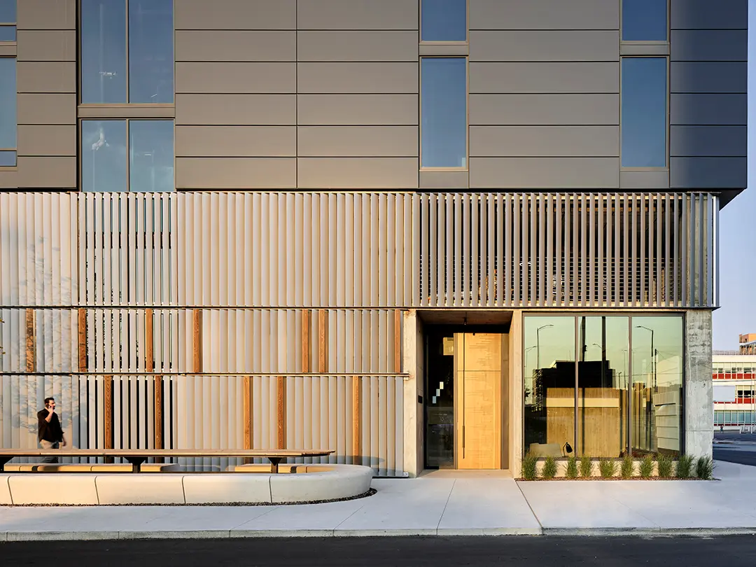 exterior view, street level