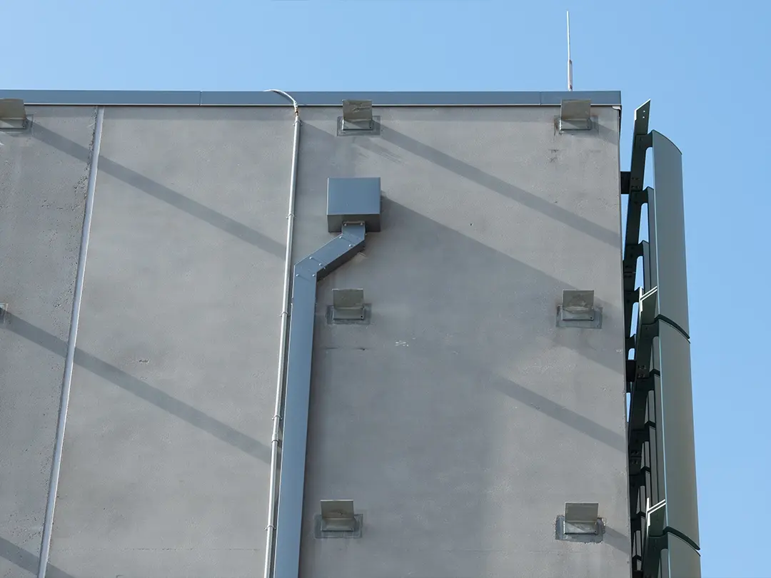 exterior elements of substation enclosure