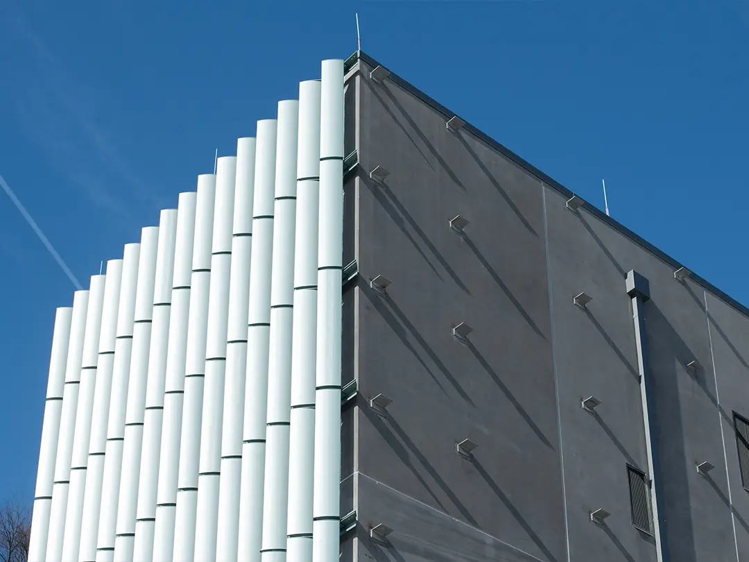 exterior treatment of substation enclosure
