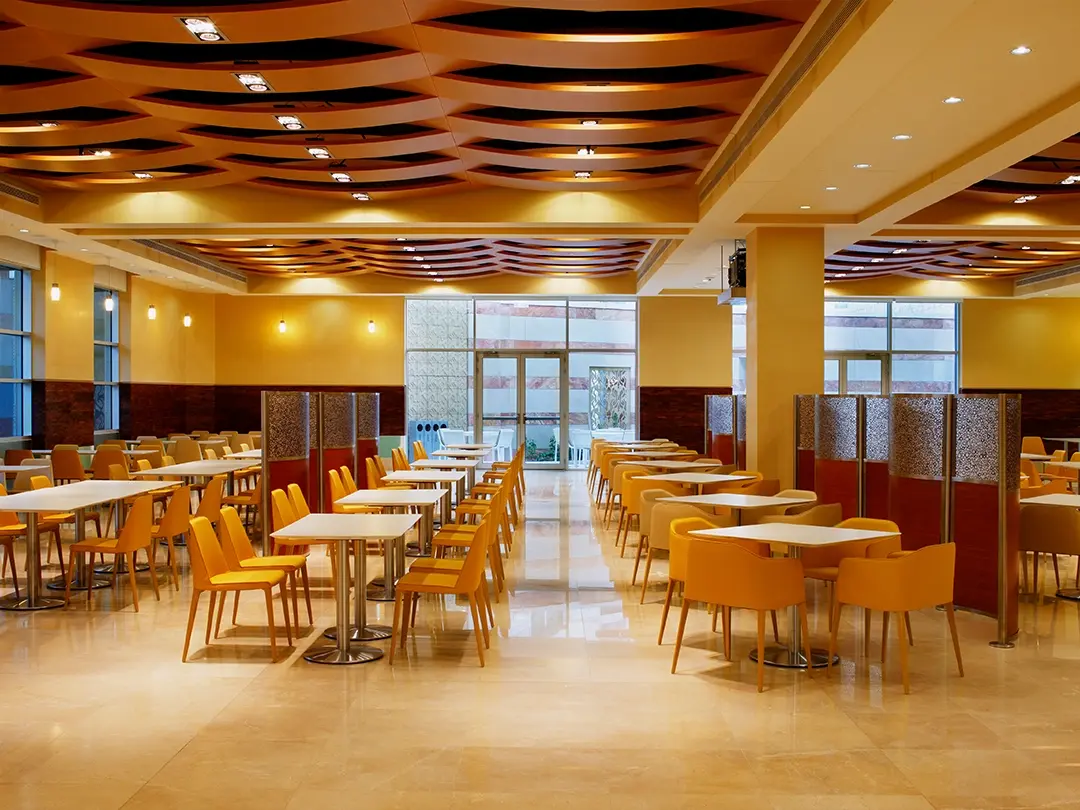 interior student dining area