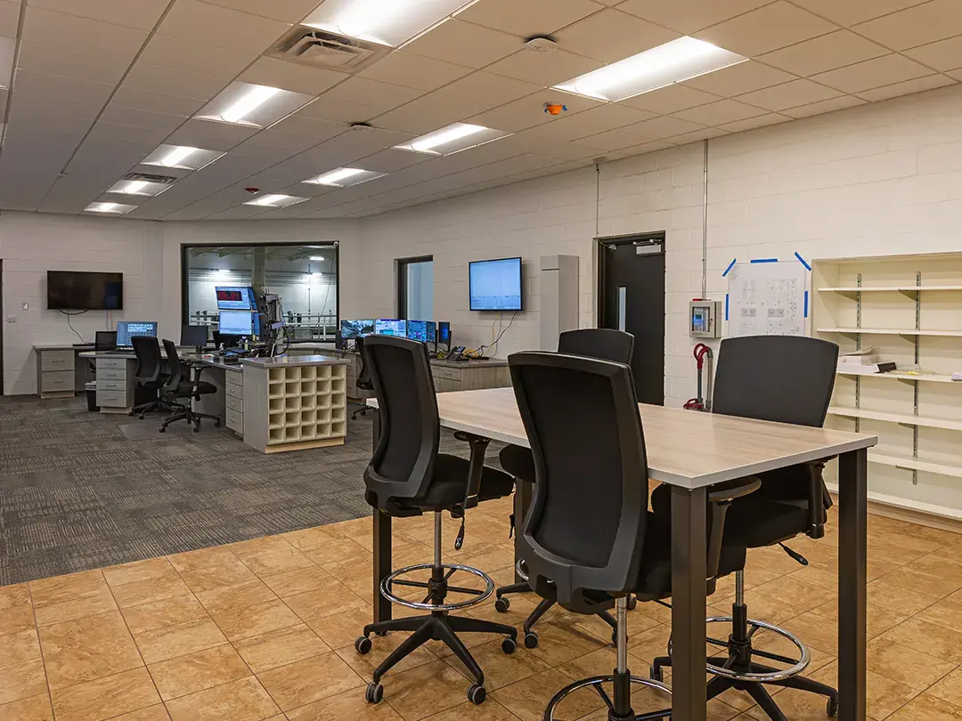 administrative area and monitoring work stations