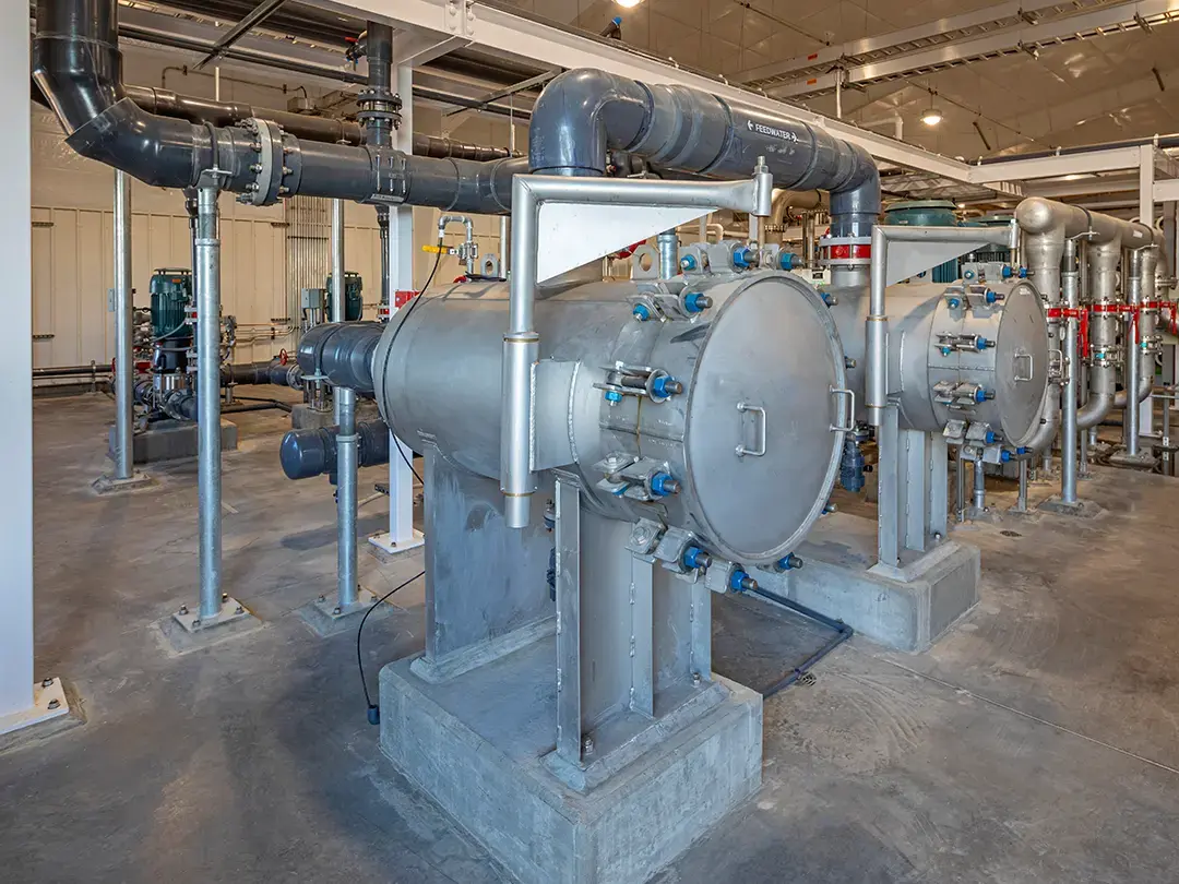 interior piping and pumps