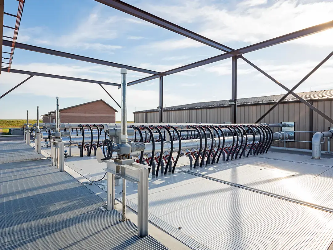 exterior piping and pumps