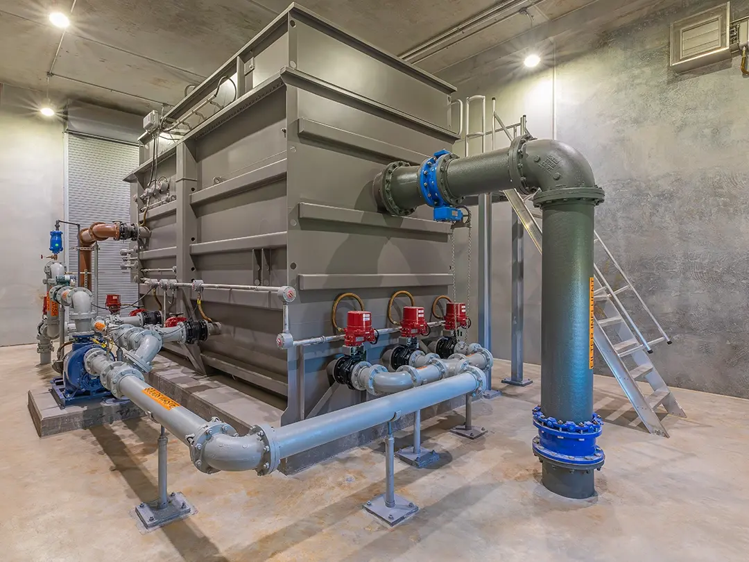 pump, piping and treatment infrastructure