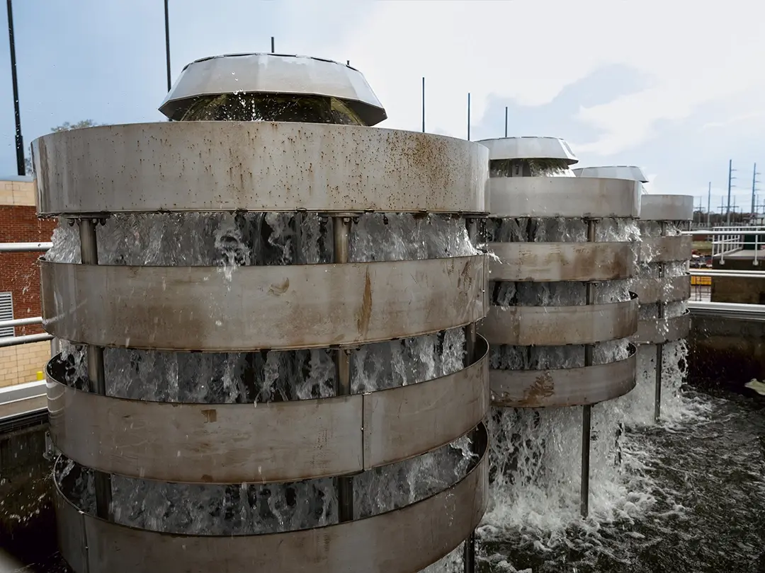 aeration systems in water treatment plant