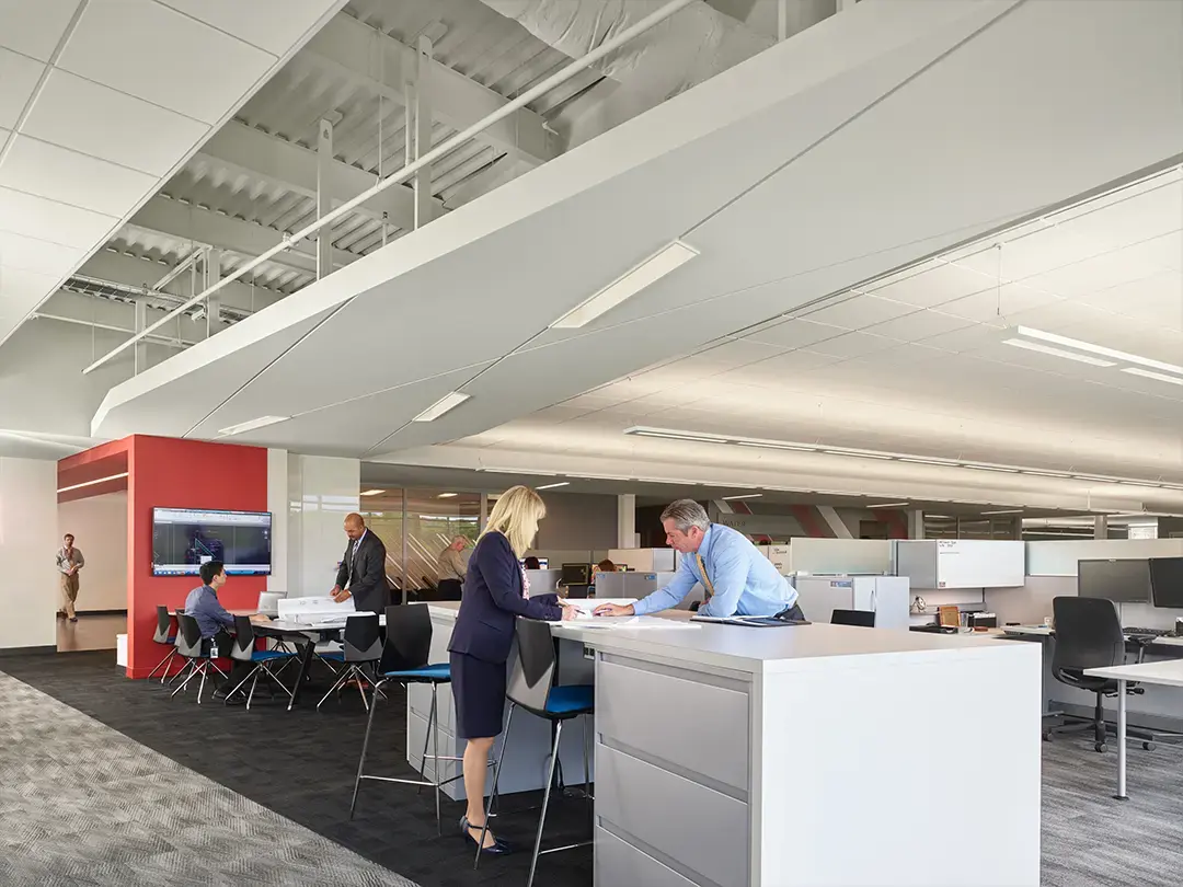 multiple teams collaborate in common workspaces